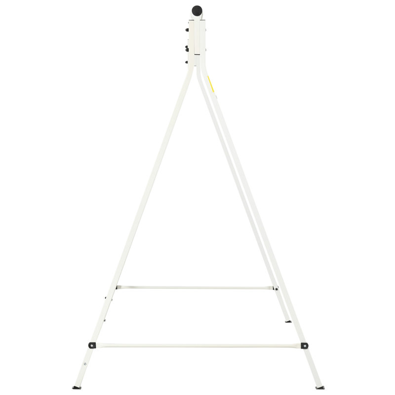 Balancelle en métal, structure de balançoire robuste, support de chaise suspendue seulement, capacité de poids de 528 lb, pour cour, patio, pelouse, aire de jeux, blanc