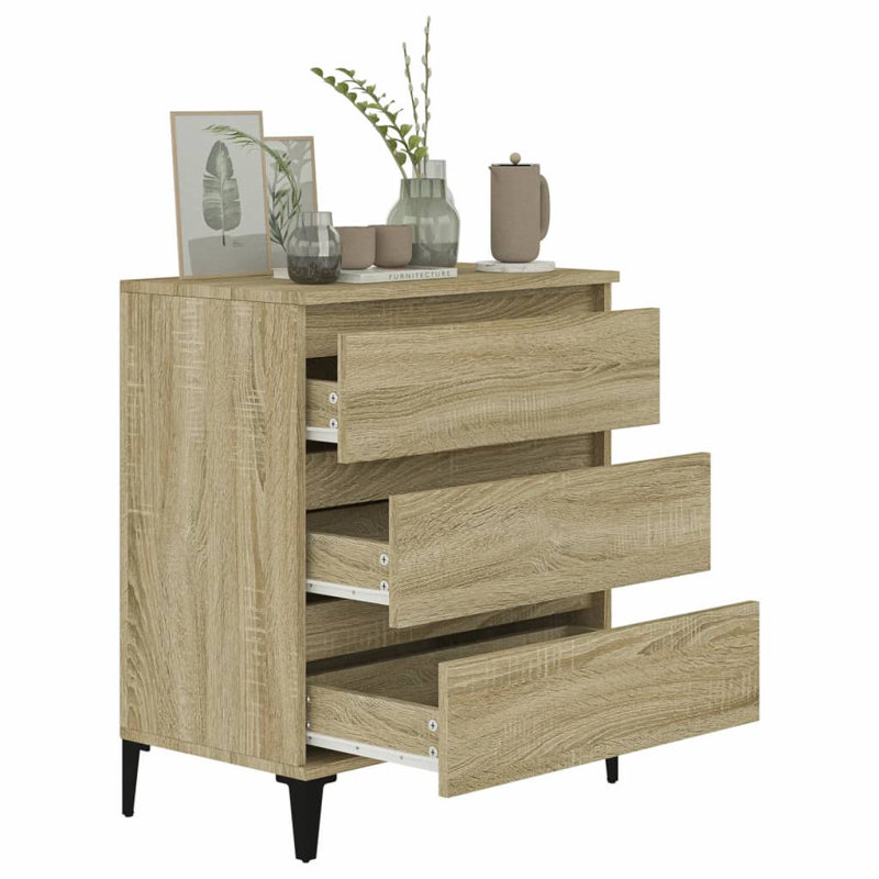 Caraban 60cm Sideboard, Oak/Black