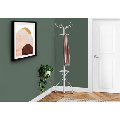 Portemanteau, portemanteau, autoportant, 12 crochets, entrée, H 70 po, porte-parapluie, chambre à coucher, métal, contemporain, moderne