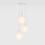 Triple suspension blanche et auvent blanc avec 3 ampoules sphériques V