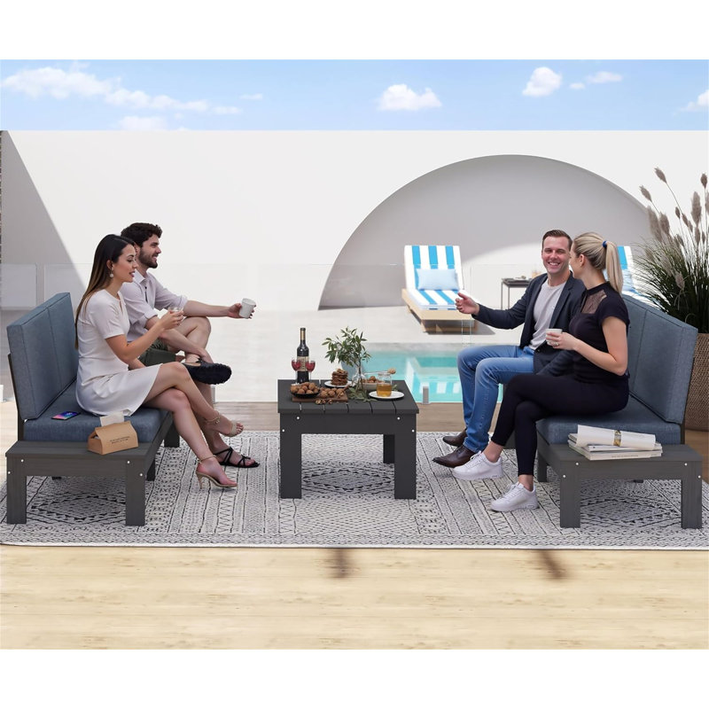 4 - Person Patio Conversation Set with Cushions