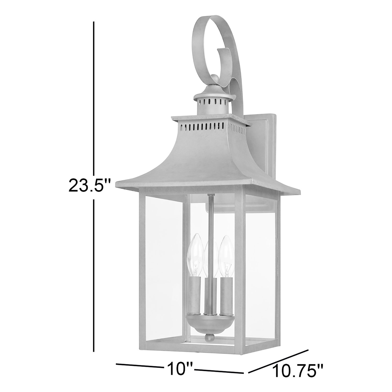 Amarone Outdoor Wall Lantern, Black