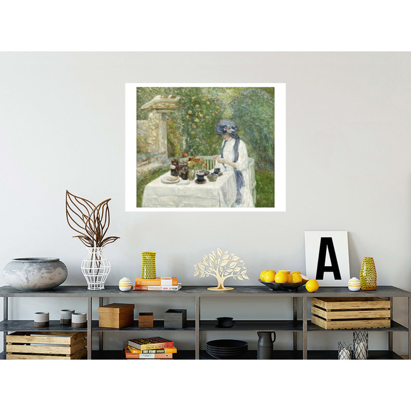 «French Tea Garden» par Childe Hassam - Impression giclée, H 32 po x l 40 po