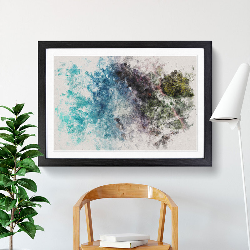 Ko Lan in Thailand - Picture Frame Graphic Art, 27cm H x 36cm W x 2cm D, Black Framed