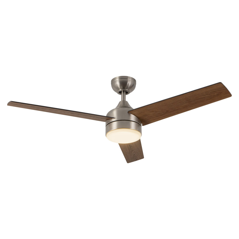 Nash 52-in Brushed Nickel reversible blade Ceiling Fan with LED Light Kit, Brushed Nickel, Brushed Nickel