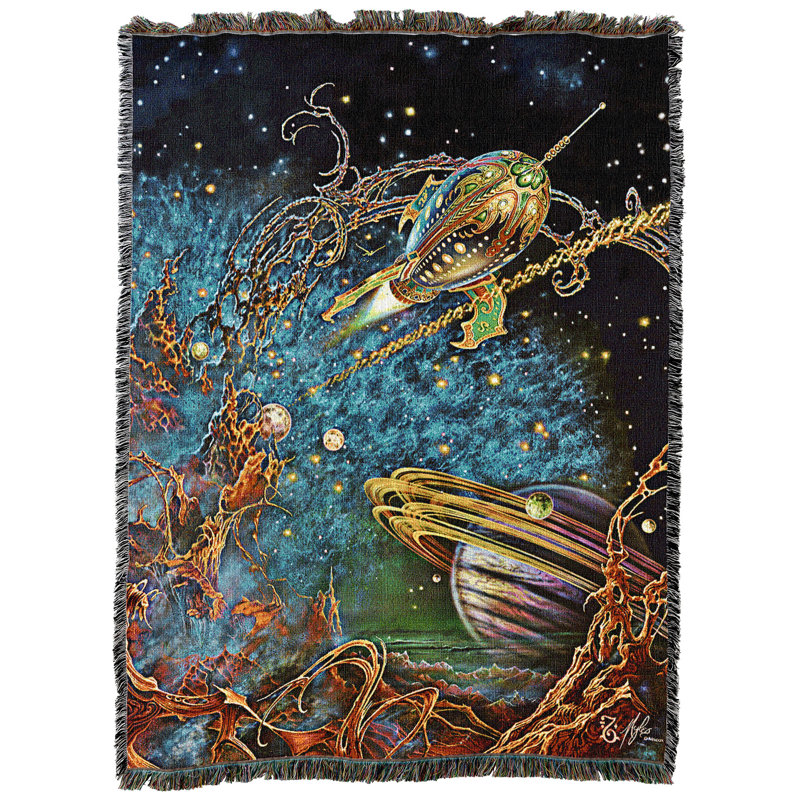 Pure Country Weavers The Archway Space Planet Blanket by Myles Pinkney - Gift Fantasy Tapestry Throw Woven from Cotton - Made in The USA (72x54)