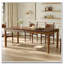 Table de salle à manger rectangulaire traditionnelle avec plateau en bois et pieds tournés-1777546100