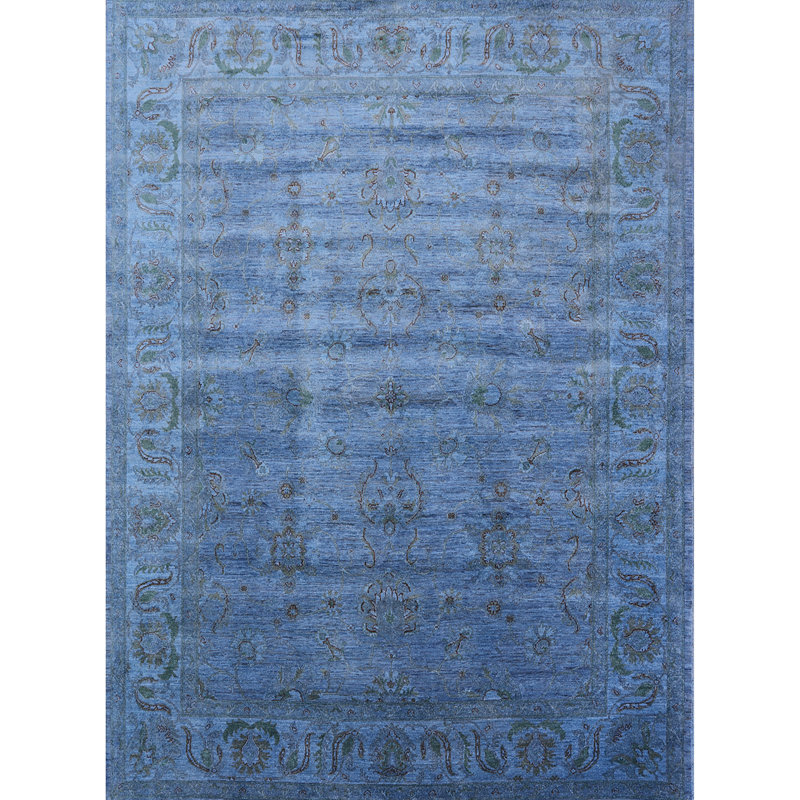 Tapis oriental bleu Lanoue, Rectangle 8 pi x 12 pi