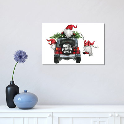Gnomes Christmas I by Ephrazy Graphics - Wrapped Canvas Painting