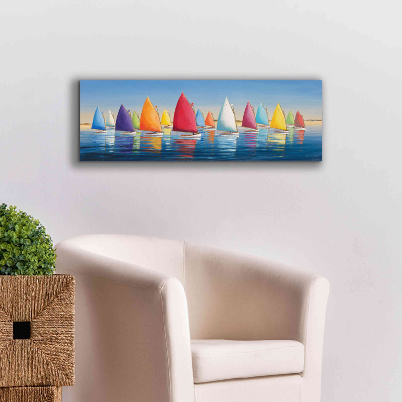 «Flying Colors» par Sally Caldwell Fisher, art mural sur toile giclée, H 12 po x l 36 po x P 1,5 po