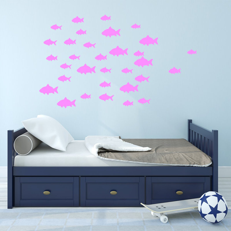 Décalcomanie murale poisson Hunsberger, Mauve
