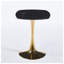 Petite table de salle à manger tulipe pour 2 à 4 personnes, table de cuisine moderne de 24 pouces avec piédestal en métal doré robuste, table bistro peu encombrante pour petit espace, appartement, café, bureau, salon (blanc et doré)