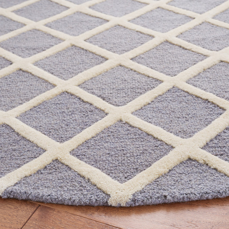 Tapis en laine touffeté à la main Sanyla, Carré 6 pi