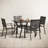 Alyah 4 - Person Patio Dining Set Umbrella Hole Included Rectangular Table