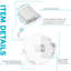 Luminaire encastré ultra-mince à DEL de 6 po avec boîte en J de Luxrite, 15 W, 5 couleurs sélectionnables de 2700 K à 5000 K, 1400 lumens, intensité variable, emballage humide, lot de 6