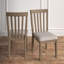 Chaise d'appoint rembourrée à dossier à lattes en avoine Leward-1460998382