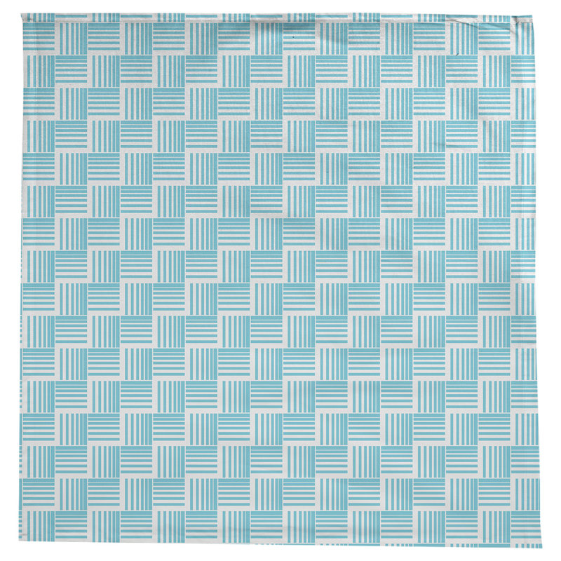 Rayures nattes classiques Nappe, Bleu sarcelle / blanc