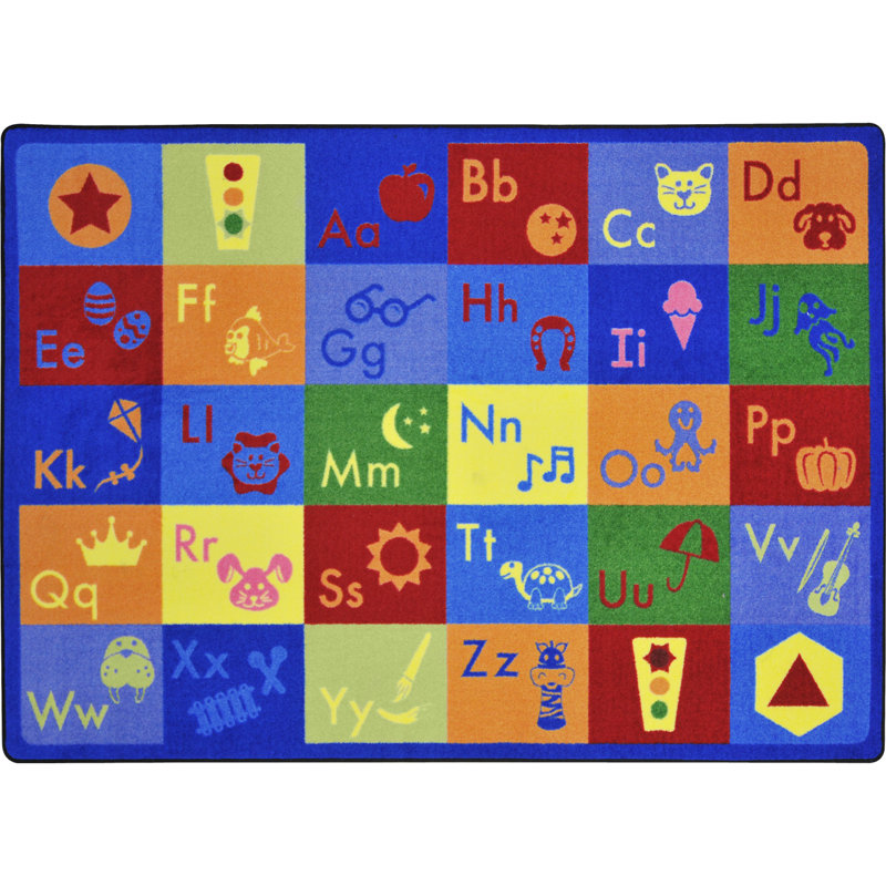 Kid Essentials Simply Phonics Area Rug, Rectangle 5'4" x 7'8"