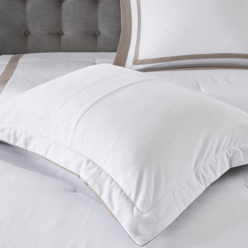 Ensemble de courtepointe et d'édredon luxueux de 8 pièces Heritage, Édredon double / grand + 7 pièces supplémentair, Gris