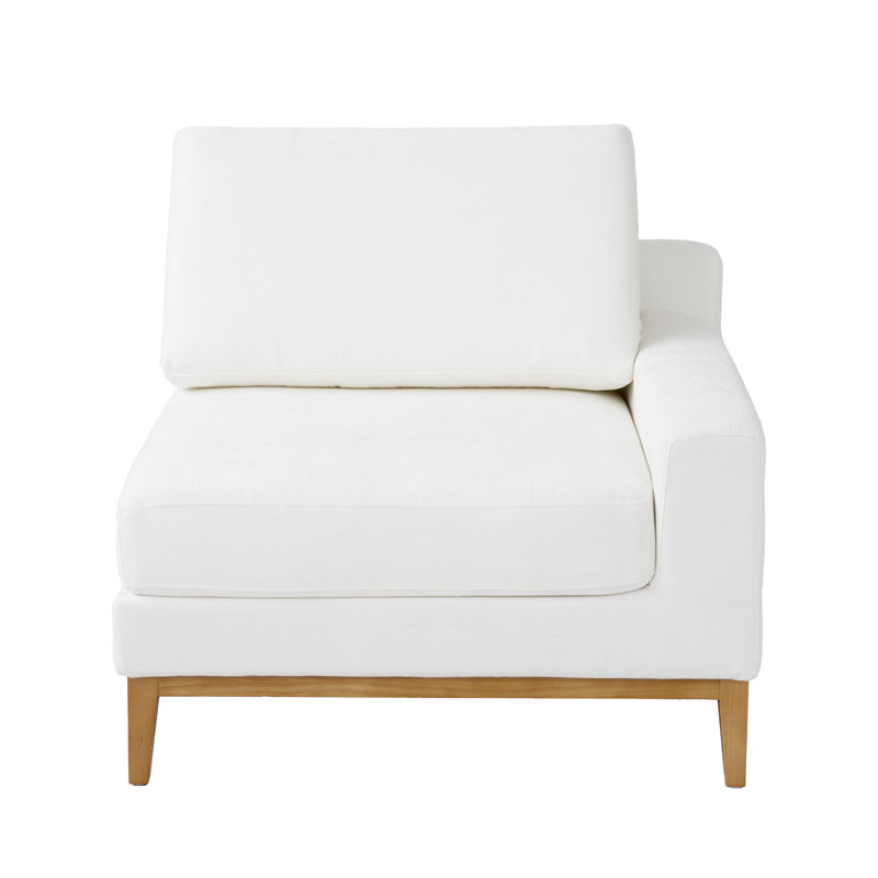 Fauteuil d'appoint rembourré Bourbeau, Blanc