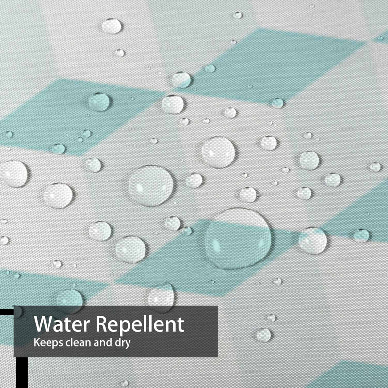 Rideau de douche transparent transparent, rideaux de douche pour la salle de bain avec 12 crochets, L 72 po x l 72 po