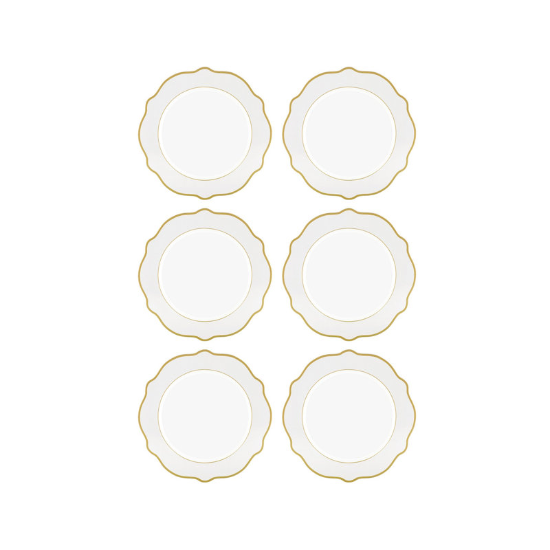 Ensemble d'assiettes à dessert (6 pièces), Blanc