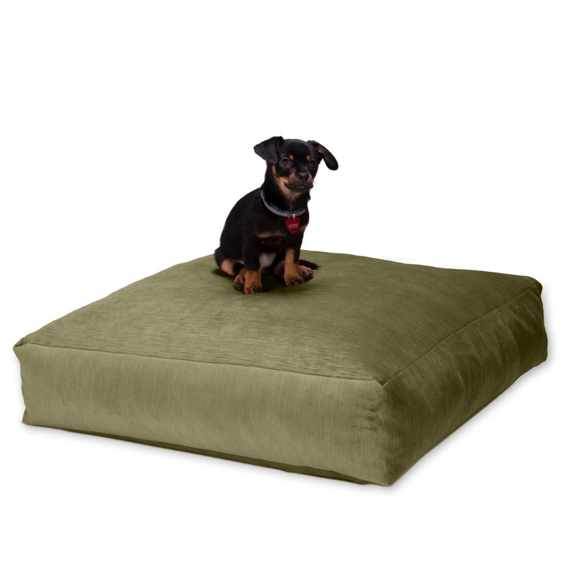 Large Décor Floor Pillow / Meditation Yoga Cushion, Plush Microvelvet, Moss