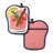 kate spade new york Festive Cocktail Pot Holder, Pink/Navy Blue, 8x6.5