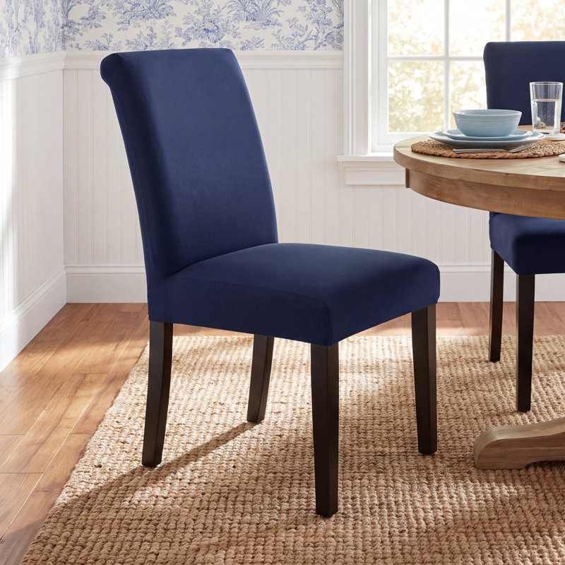 Chaise d'appoint rembourrée Benson, Velours performance encre classique