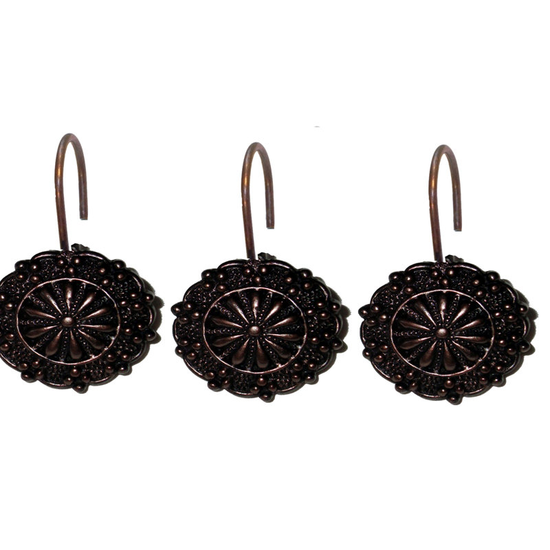 Crochets de rideau de douche Sheffield, Bronze huilé