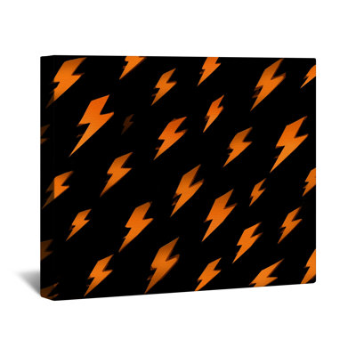 Orange Lightning Bolts Canvas Gallery Wrap in Many Sizes