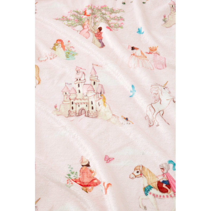 Cosy Fleece Blanket Throw, Pink, Fairytale