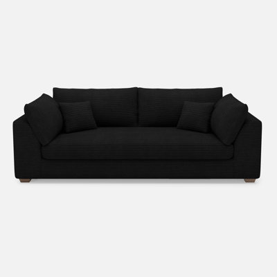 84.6'' W Solid Wood Frame Upholstered Couch with Toss Pillows