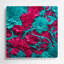 Abstrait floral 54, art mural en métal bleu-1949017425