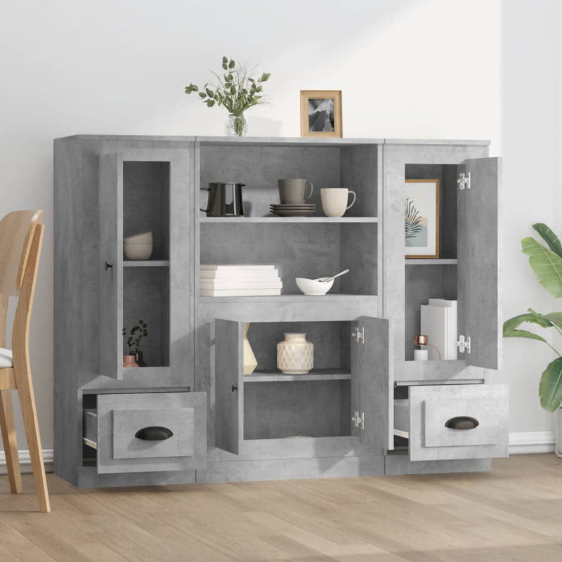 Pignataro 35.5cm Sideboard, Concrete Grey
