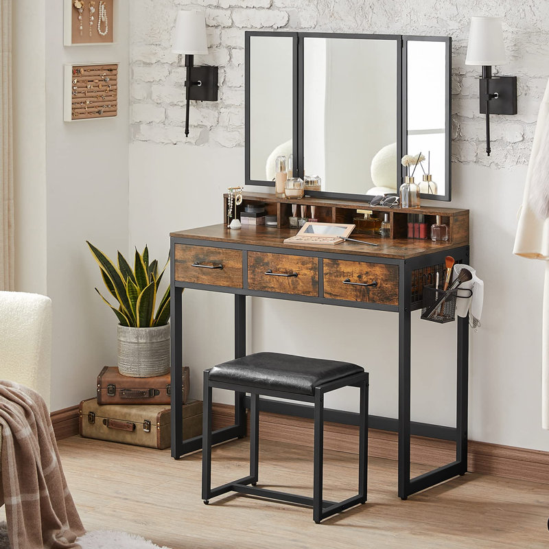 Dressing Table, Rustic Brown