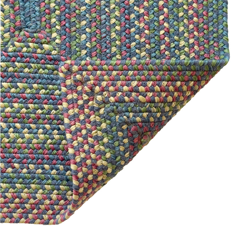 Tapis d'intérieur réversible et multicolore en nylon tressé, polyester et laine Walnut Cove