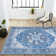 Abhirami Ornate Medallion Machine-Washable Blue/Navy Rug