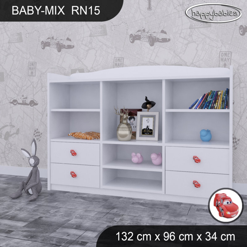 96cm H X 132cm W Kids Cube, White