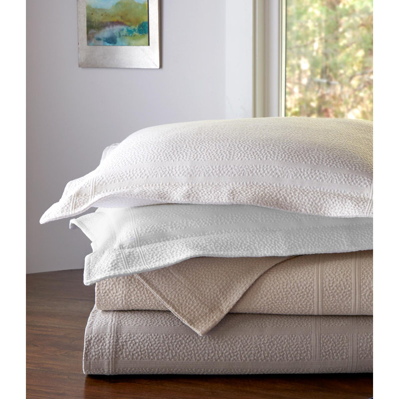 Montauk 100% Cotton Coverlet, California King Coverlet, Platinum