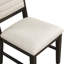 Chaise de salle à manger en bois Childersburg avec coussin gris espresso rustique (ensemble de 2)
