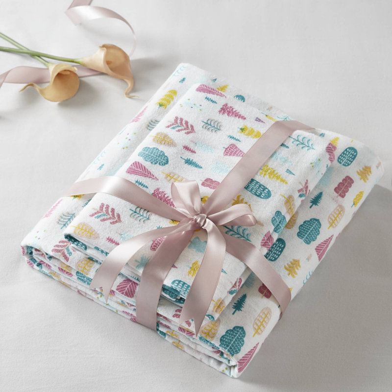 Ensemble de draps 100% coton, ensemble de draps à motifs classiques