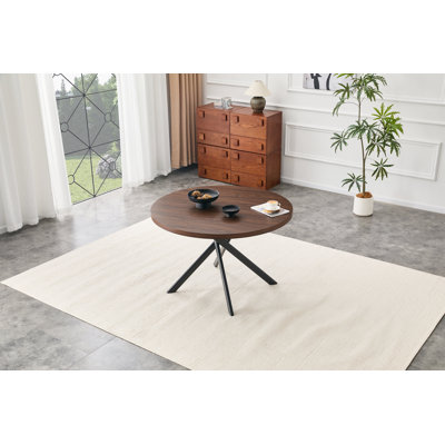 Round Dining Table with metal legs