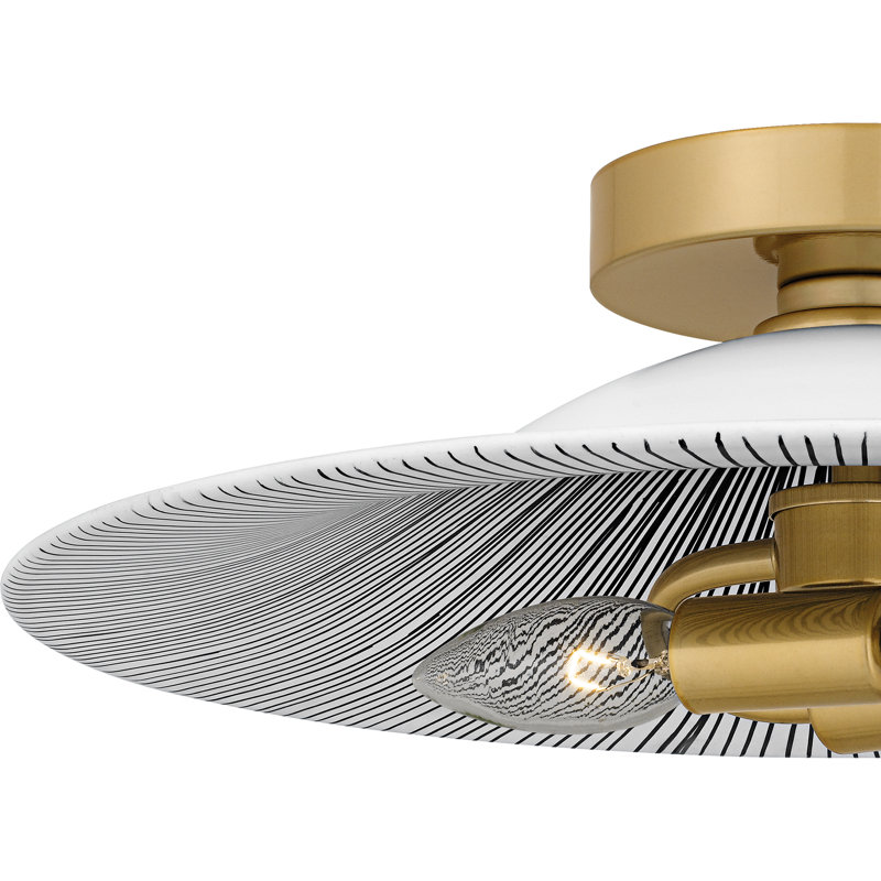 Indigo 2-Light Light Gold Flush Mount