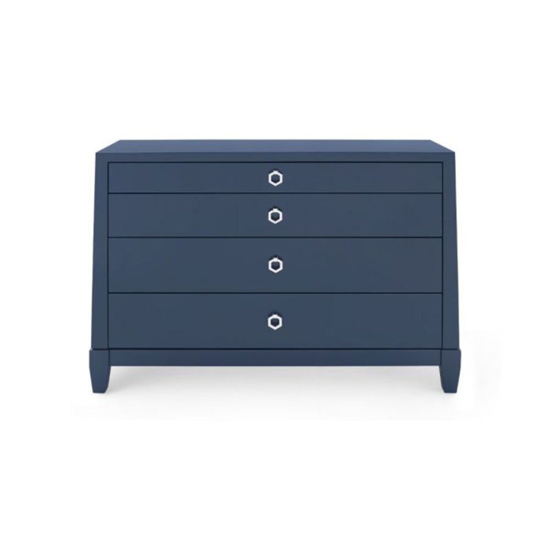 Commode 4 tiroirs Madison, Bleu marine