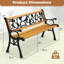 Banc d'extérieur en métal 49,5 po