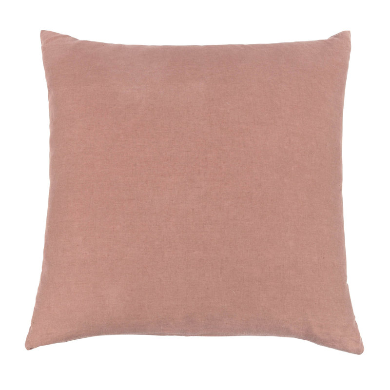 100% French Linen Pillow Sham, Clay, Square 20", Pillow Cover Only - No Insert