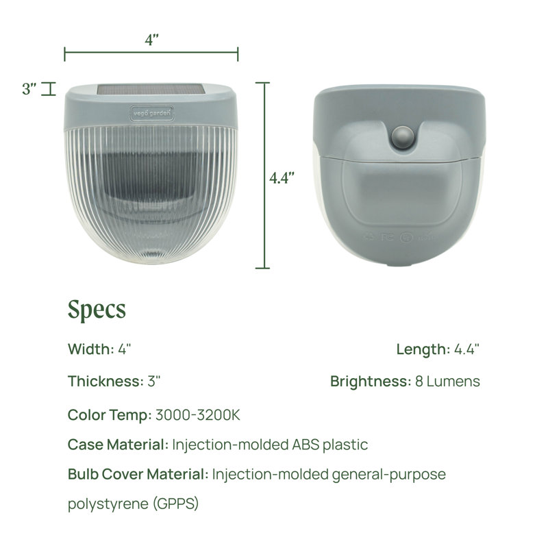 Pebble Gray LED Solar Garden Lights 4-Pack