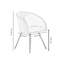 Goddard Modern Velvet Dining Chair - Ergonomic Upholstered Curved Back with Strong Metal Legs - button back Armchair for Living Room Dining Room - Single-1185341689