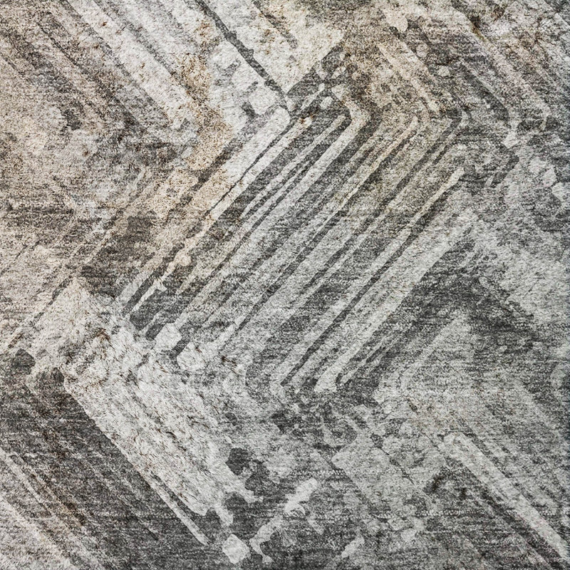 Tapis à poil long de qualité supérieure lavable à la machine ADS630, Gray, 8' x 10'